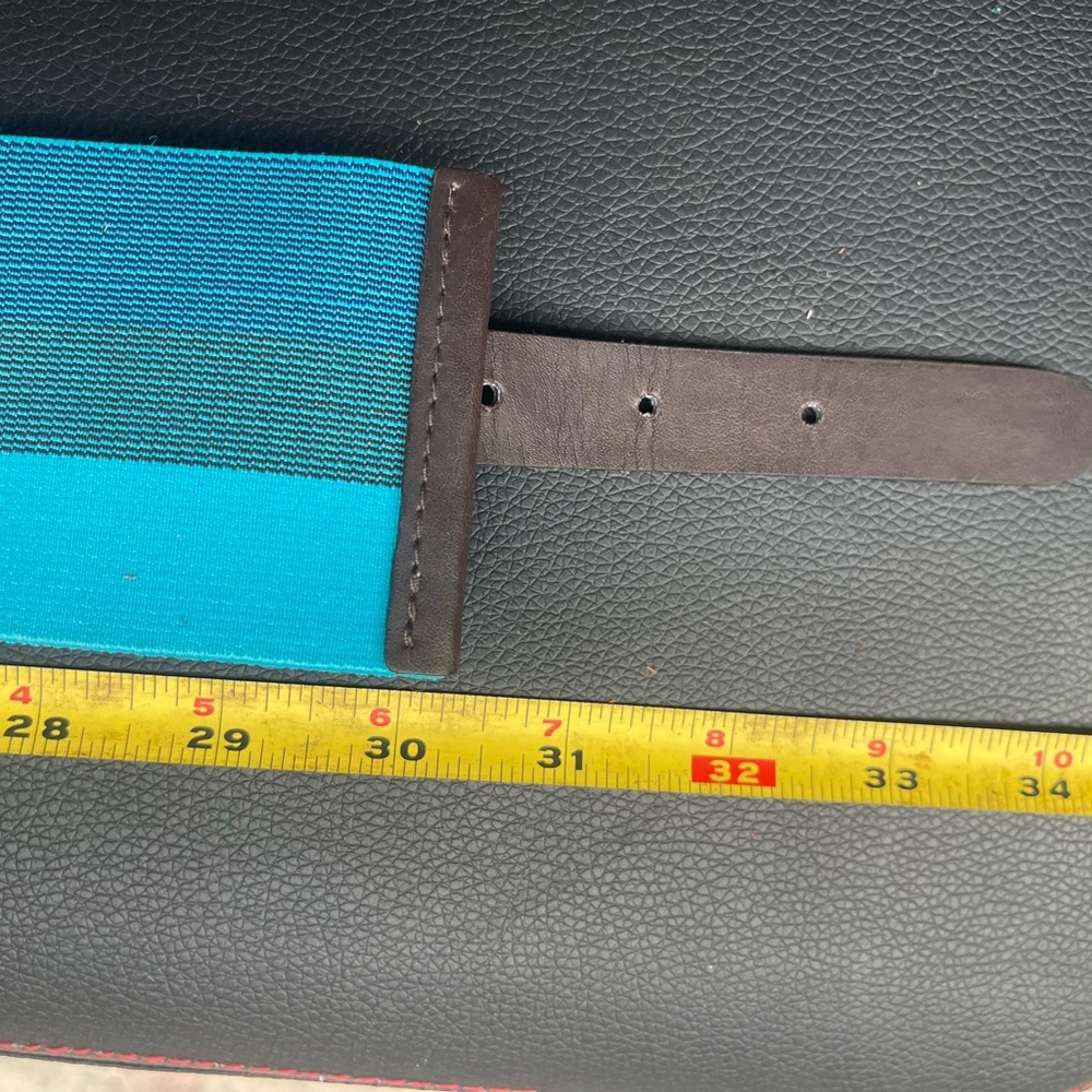 Belt Elastic,stretchable Navy blue/Turquoise - Picture 4 of 7